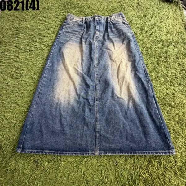 [BUNJANG] Washed Long Denim Skirt / 청치마 롱 데님 스커트 워싱 0821