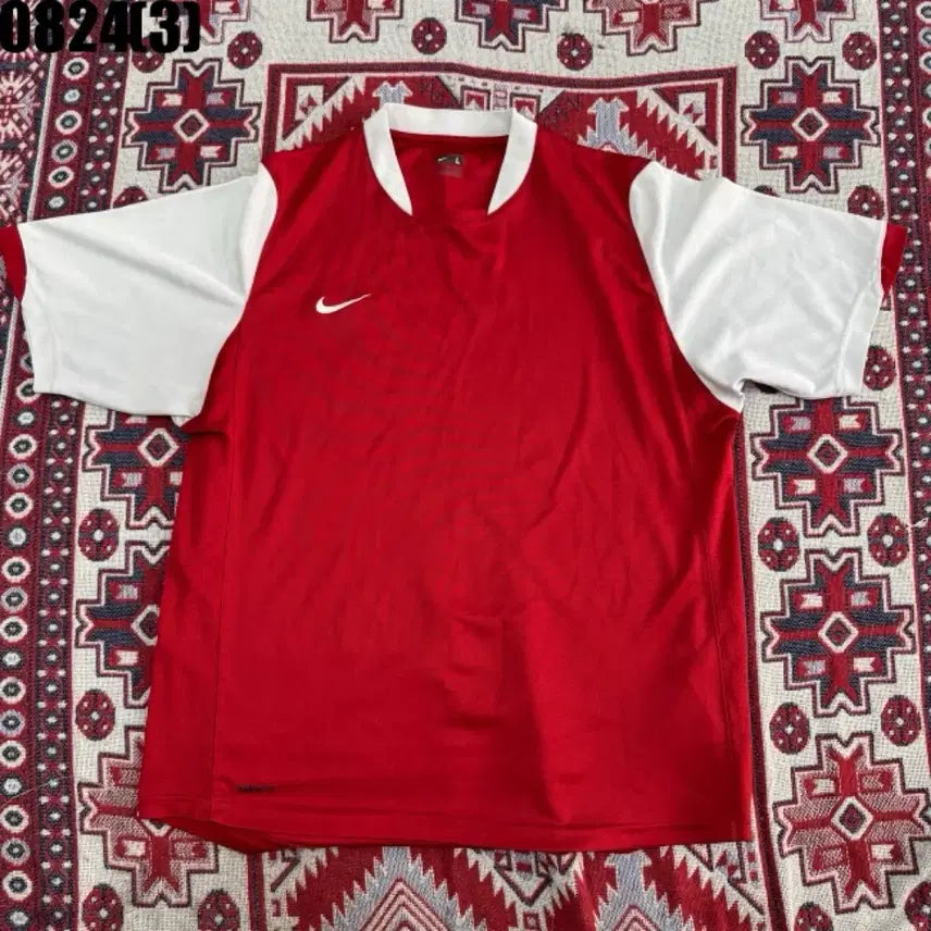 [BUNJANG] Nike Short Sleeve T-Shirt Red/White Size L / 나이키 반팔티 빨강/흰색 L 8/24