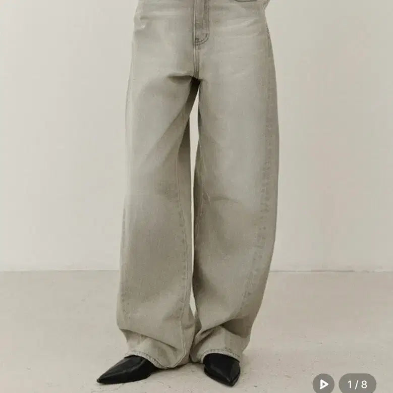 [BUNJANG] MOHAN TVF Curved Divided Denim Grey M Size / 모한 TVF 커브드 디바이디드 데님 그레이 m사이즈