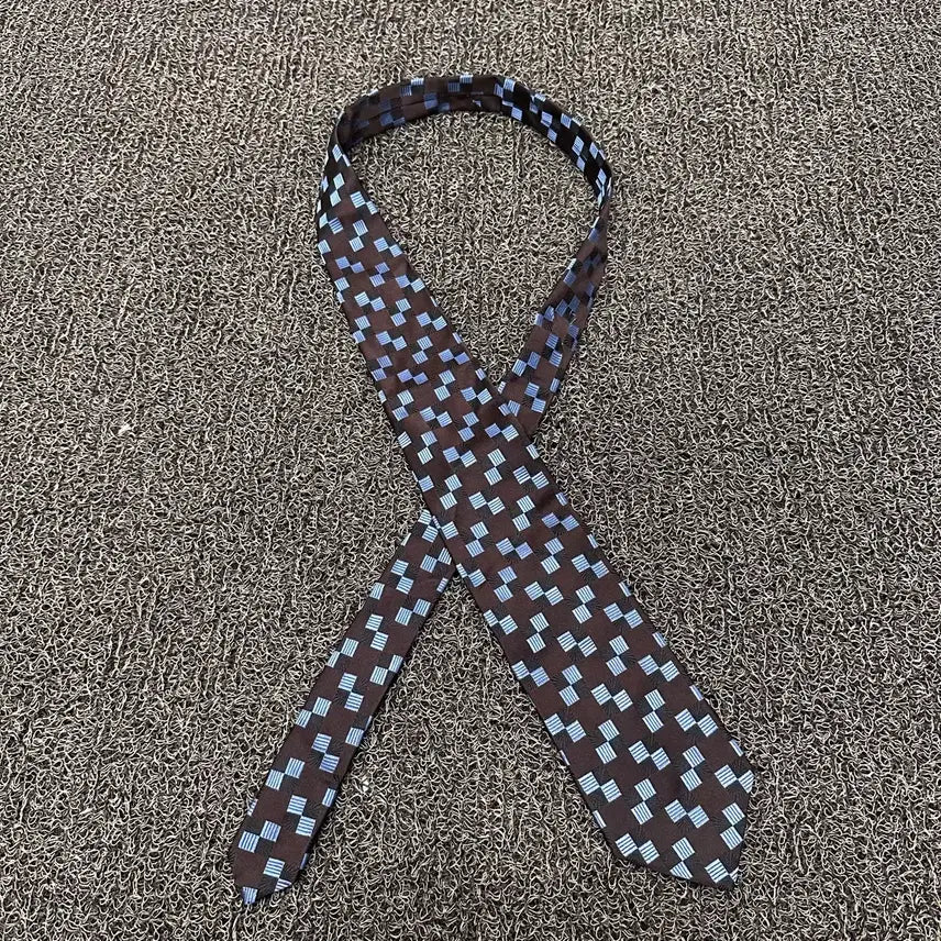 [BUNJANG] KENZO Silk Check Pattern Necktie / KENZO 겐조 명품 정품 실크 체크 패턴 넥타이