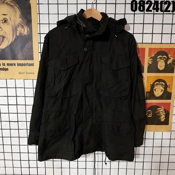 [BUNJANG] Black Camouflage Field Jacket / 블랙 카모플라쥬 야상 점퍼 0824
