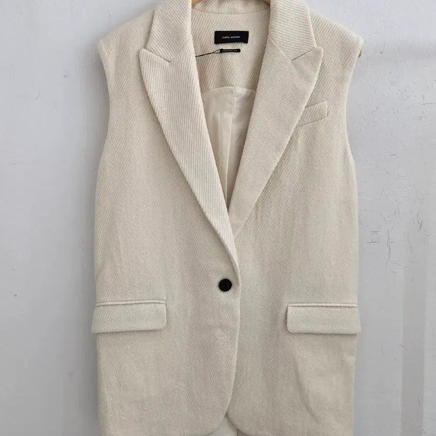 [BUNJANG] Isabel Marant Linen Wool Blend Tailored Vest Beige / 이자벨마랑 린넨 버진울 혼방 테일러드 베스트