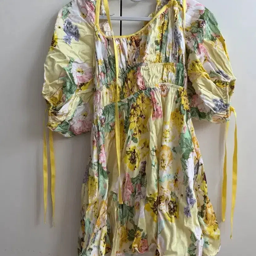 [BUNJANG] For Love & Lemons Flower Pattern Mini Dress / For love & lemons 플라워 미니
