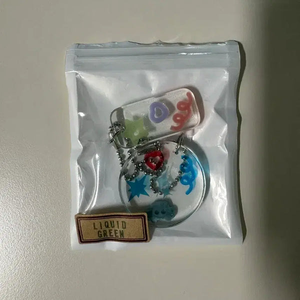[BUNJANG] Liquid Green Keyring Set (2 pcs) / 리퀴드그린 키링 2개입