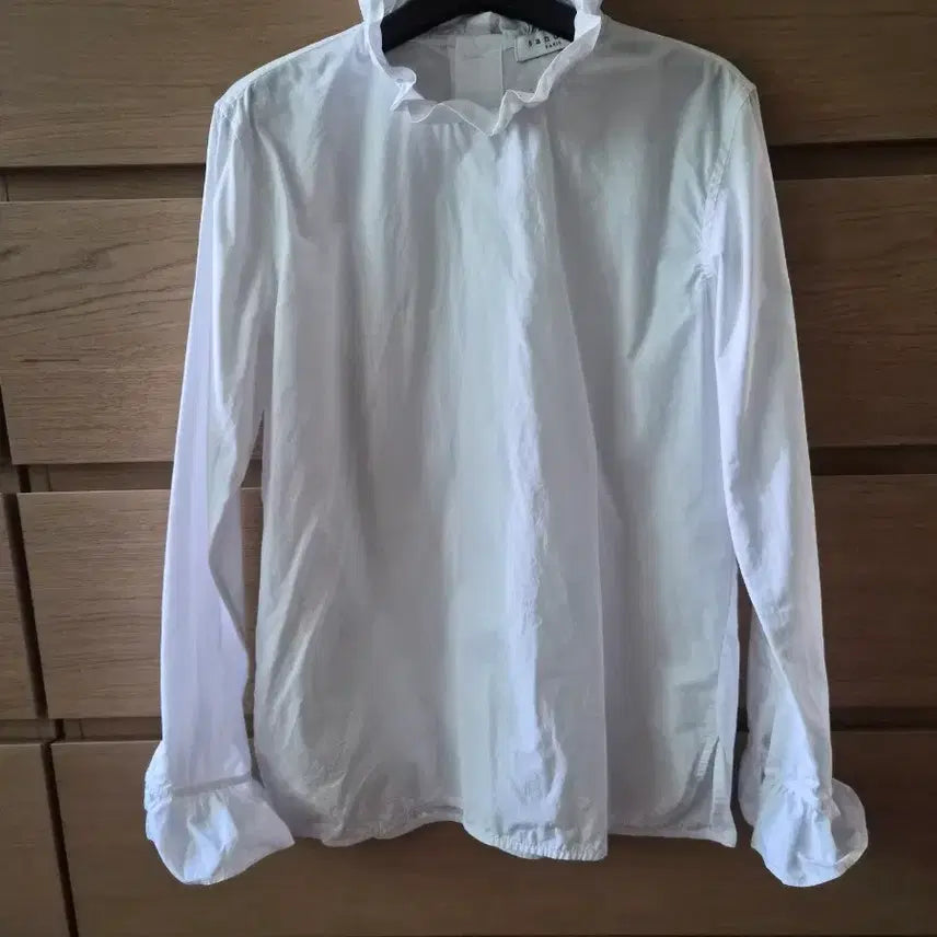 [BUNJANG] Sandro Ruffled Collar Shirt / 산드로 카라러플 셔츠