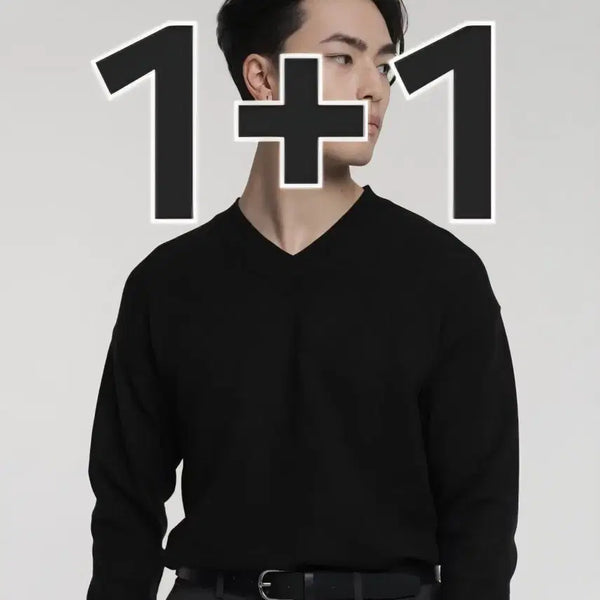 [BUNJANG] Decollorso Wool Oversized Fit Knit Black (Bundle Set) / 새제품 1+1 L) 데꼬르소 울 오버핏 니트 블랙