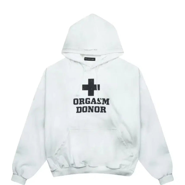 [BUNJANG] Project Gr Orgasm Hoodie Dirty White / 구 프지알(projecr gr) 오르가즘 후드 도너 더티 화이트 (1)