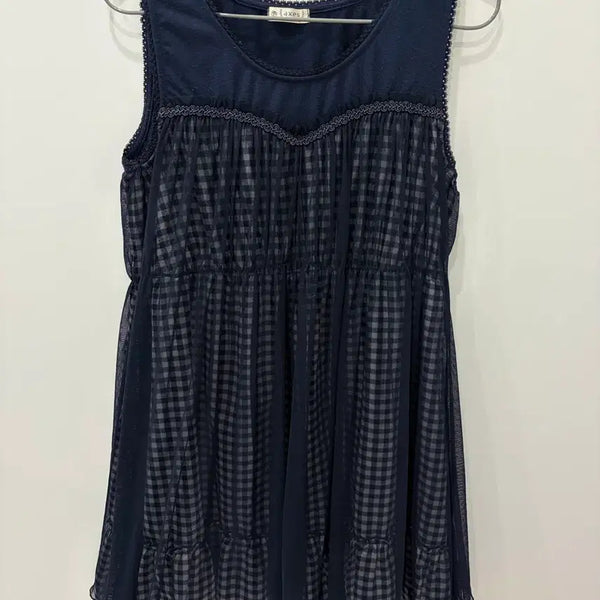 [BUNJANG] AXISFARM Check Dress Navy / 엑시즈팜 체크 원피스 네이비