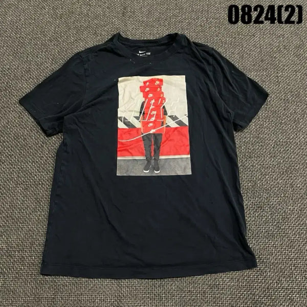 [BUNJANG] Nike Graphic T-Shirt Black L / 나이키 반팔 티셔츠 블랙 L