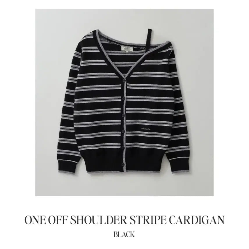 [BUNJANG] Rollerla Open Shoulder Cardigan Knit T-shirt / 로라로라 오픈숄더 가디건 니트 티셔츠