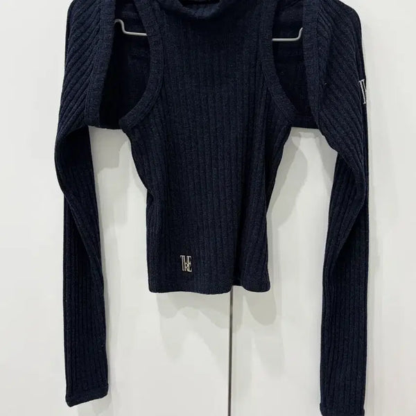 [BUNJANG] TURI Sleeveless Bolero Set Navy / 티유알이 나시 볼레로 세트 네이비