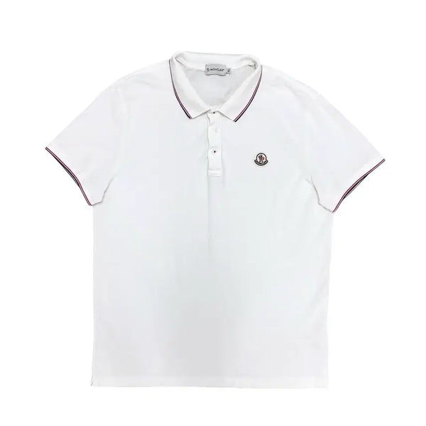 [BUNJANG] Moncler Patch Logo White Polo Shirt (XL) / 몽클레어 패치로고 화이트 카라티(XL)