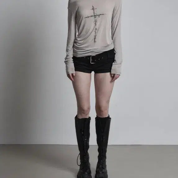 [BUNJANG] Kanda Maritsu One-Off Shoulder Beige Top / kanda maritsu 원오프숄더 베이지