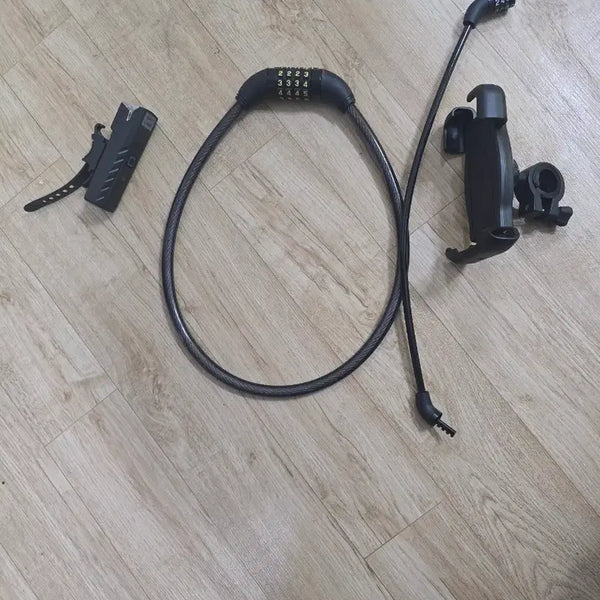 [BUNJANG] Bicycle Light, Lock, and Mount Set / (새상품) 자전거 라이트, 자물쇠, 거치대 4가지 세트  일괄 다 드려요