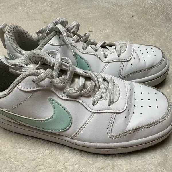 [BUNJANG] Nike Court Borough Low Mint Swoosh White / 나이키 코트 버로우 로우 민트 스우시 화이트 225
