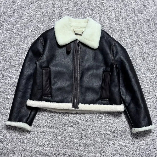 [BUNJANG] F Mongdol Women's Fur Muflon Jacket / F 몽돌 여성 퍼 무스탕 자켓 0823