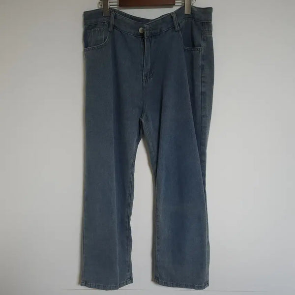 [BUNJANG] Men's Semi Wide Denim Pants - Medium Wash Jeans / (새상품) 남성 세미 와이드 데님 팬츠 중청 청바지 31/32