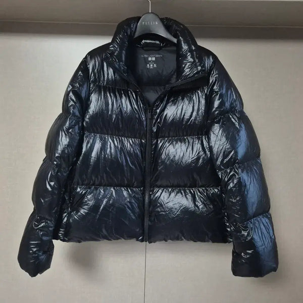 [BUNJANG] Uniqlo Ultra Light Down Shining Puffer Cropped Short Padding Black / M)유니클로 숏패딩 크롭패딩 울트라 라이트 다운 샤이닝 푸퍼