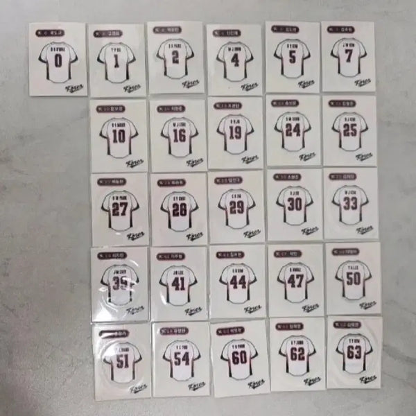 [BUNJANG] KBO Team Uniform Sticker Collection / kbo 크보 국대 26장 유니폼, 각 팀 유니폼 띠부씰 판매