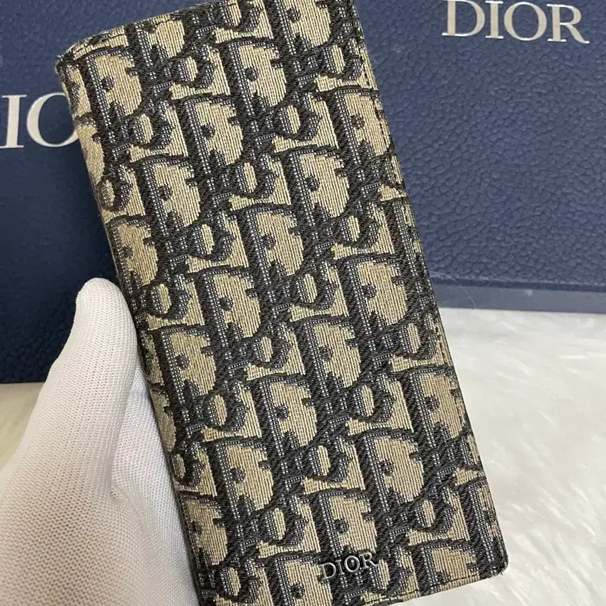[BUNJANG] Dior Vertical Oblique Jacquard Long Wallet / [S급/정품] 디올 버티컬 오블리크 자카드 장지갑