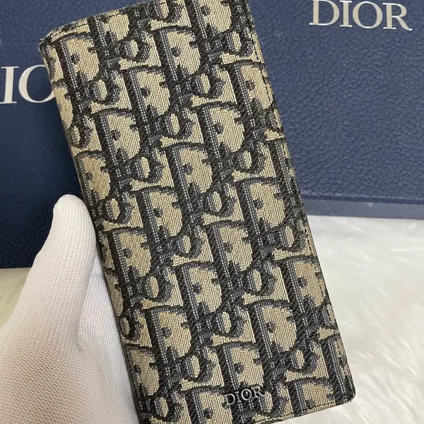 [BUNJANG] Dior Vertical Oblique Jacquard Long Wallet / [S급/정품] 디올 버티컬 오블리크 자카드 장지갑