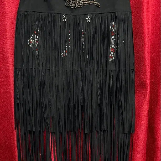 [BUNJANG] Fringe Sequin Skirt (M) / 프린지 스팽글 스커트 M
