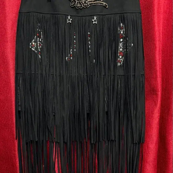 [BUNJANG] Fringe Sequin Skirt (M) / 프린지 스팽글 스커트 M