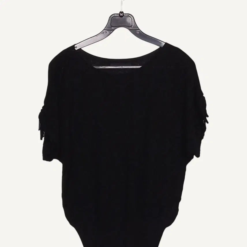 [BUNJANG] MICHAA Black Short Sleeve Knit Top / 미샤 MICHAA 검정 반팔 니트 85_A850