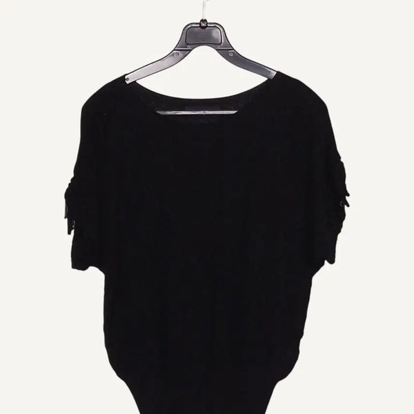 [BUNJANG] MICHAA Black Short Sleeve Knit Top / 미샤 MICHAA 검정 반팔 니트 85_A850