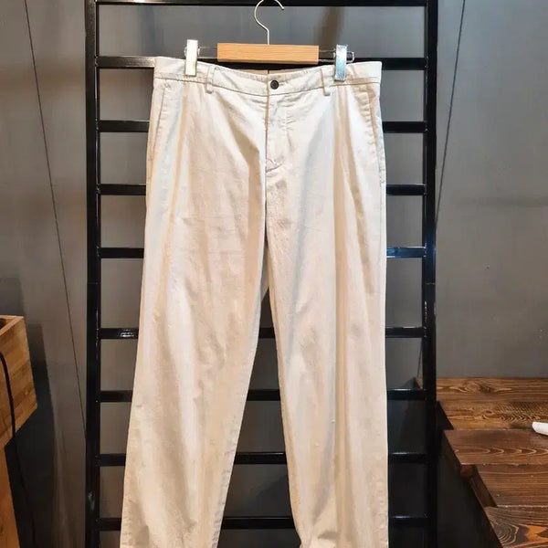 [BUNJANG] TIME Straight Fit Cotton Pants Ivory / [32] TIME 타임 한섬 스트레이트핏 면 코튼 팬츠 아이보리 4.5