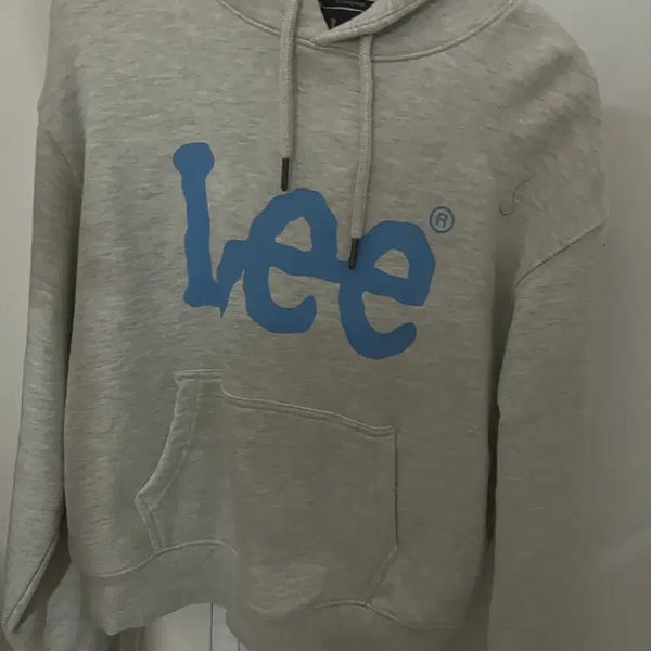 [BUNJANG] Semi Crop Light Gray Blue Top / 리 LEE 세미 크롭 라이트 그레이 블루