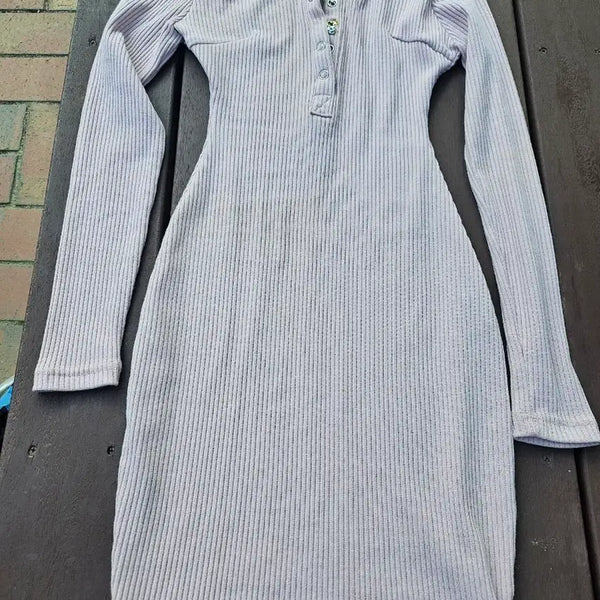 [BUNJANG] Long Sleeve Dress (Light Pink, Size S) / 긴팔원피스