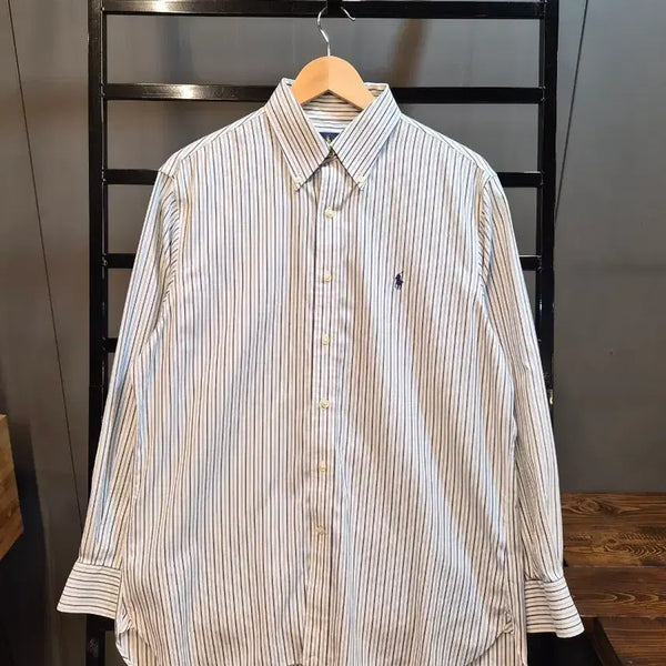 [BUNJANG] Ralph Lauren Non-Iron Cotton Stripe Button-Down Shirt / [L] RALPH LAUREN 랄프로렌 논아이론 코튼 스트라이프 셔츠 4.5