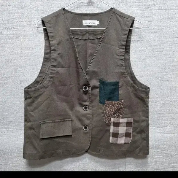 [BUNJANG] Daily Hanbok Vest Patch Detail / v034 생활한복 조끼