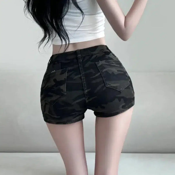 [BUNJANG] Camouflage Pattern Hot Pants Shorts / [당일발송/새상품] 카모 패턴 핫팬츠 숏팬츠