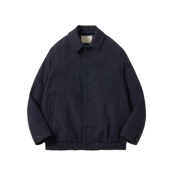 [BUNJANG] Portery Melton Wool Blouson Melange Navy Size 3 / 포터리 멜톤 울 블루종 멜란지네이비 3 사이즈