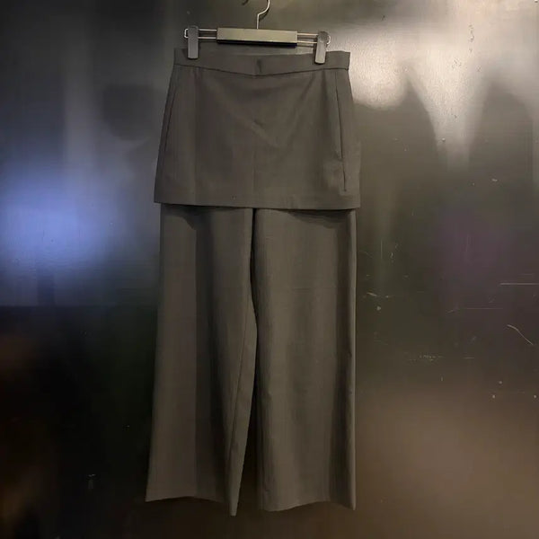 [BUNJANG] GBH Layered Skirt Pants Grey / GBH 레이어드 스커트 팬츠 그레이