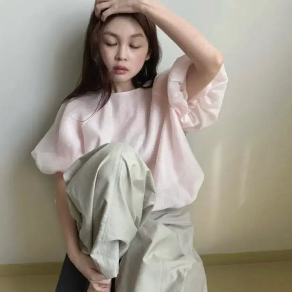 [BUNJANG] Mare Air Volume Puff Blouse / [새상품] 도매택 마레 mare 퍼프 블라우스