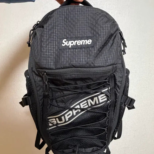 [BUNJANG] Supreme Backpack Black 23FW / 슈프림 백팩 블랙 - 23FW