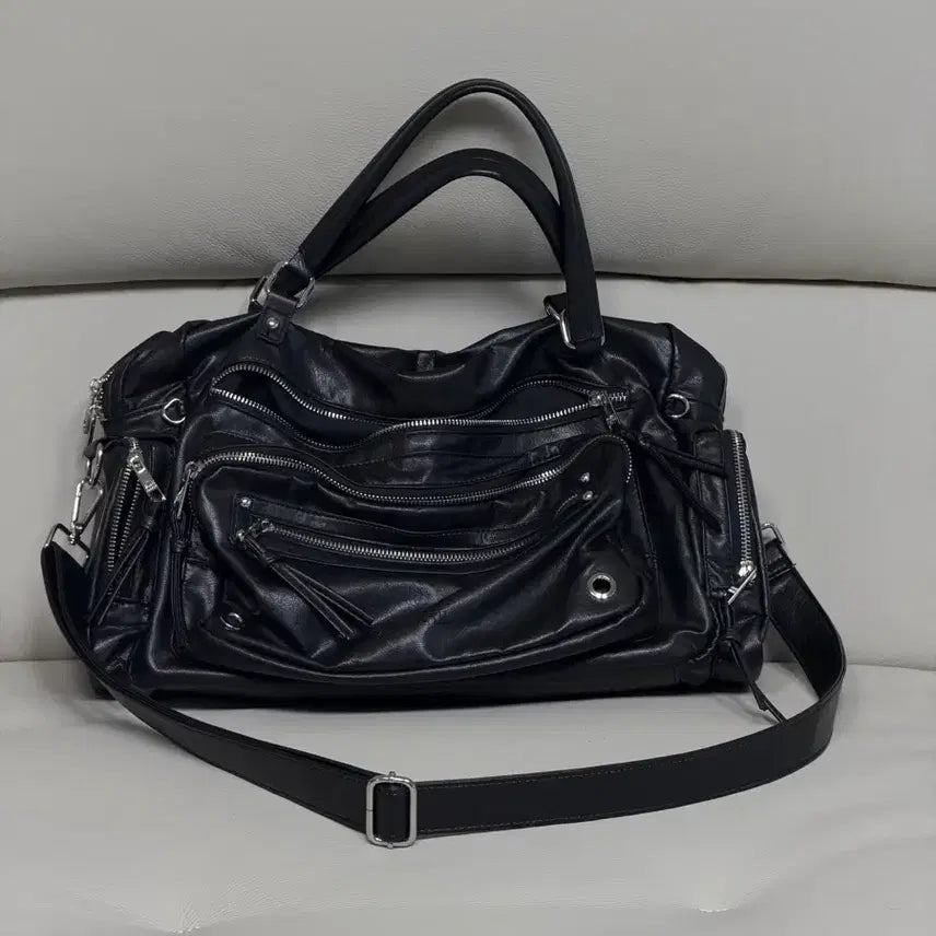 [BUNJANG] Black Purple Bread Bag Shoulder Bag / 블랙 퍼플 브레드백 숄더백 블랙