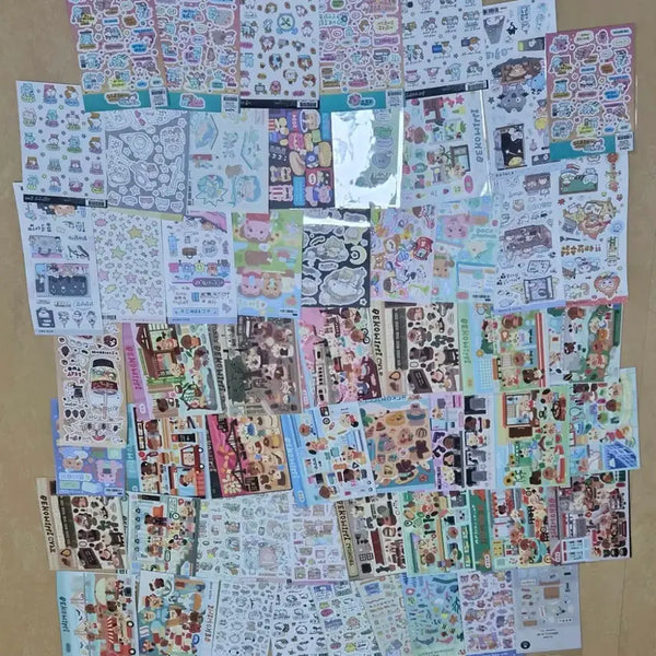 [BUNJANG] Korean Artist Sticker Collection Bundle / (반짝세일!)국내작가님 다꾸 씰스티커 새상품 122장 일괄처분합니다.