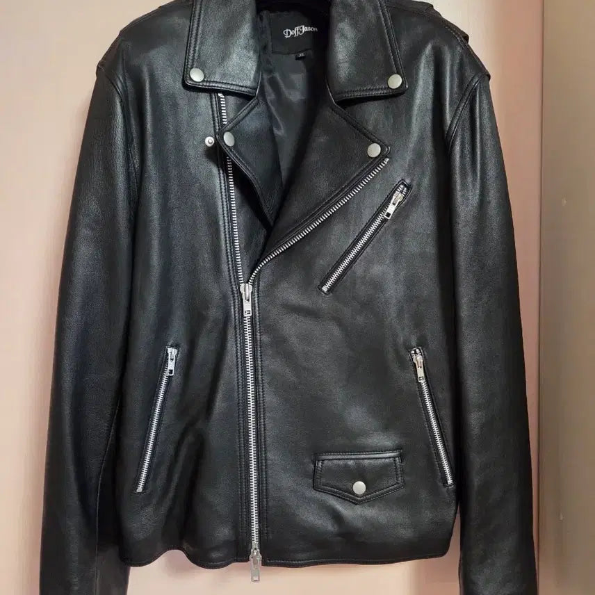 [BUNJANG] DoffJason Lambskin Leather Rider Jacket / DoffJason 라이더 램스킨 양가죽 자켓