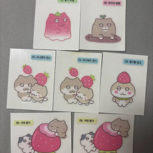[BUNJANG] TINTINTINKLE Strawberry Tteuboseal Bundle Set / 틴틴팅클 딸기 띠부씰 판매