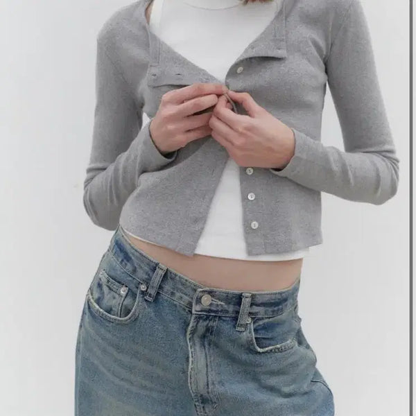 [BUNJANG] Headment Serena Button Cardigan (White) / 헤더먼트-세레나 버튼 가디건(white)