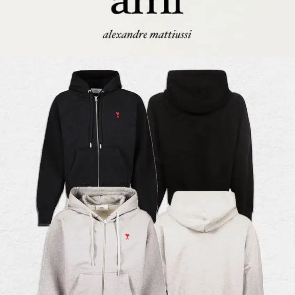 [BUNJANG] AMI Small Heart Logo Hoodie Zip-up / [최저가 정품] 아미 스몰 하트 로고 후드집업