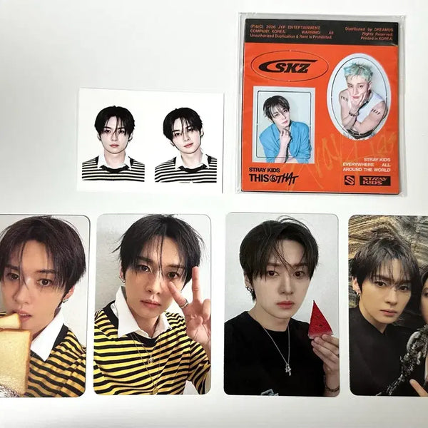 [BUNJANG] Stray Kids This&That Leebit Photocard, Photocard, Magnet Bundle Set / StrayKids 스트레이키즈 스키즈 This&That 디스앤댓 리노 포카 + 증사 + 마그넷 일괄 이민호