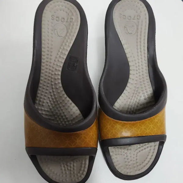 [BUNJANG] Crocs Sasari Wedge Heel Shoes / 크록스 사사리웨지 카디 웨지힐 245  240  통굽 가보시