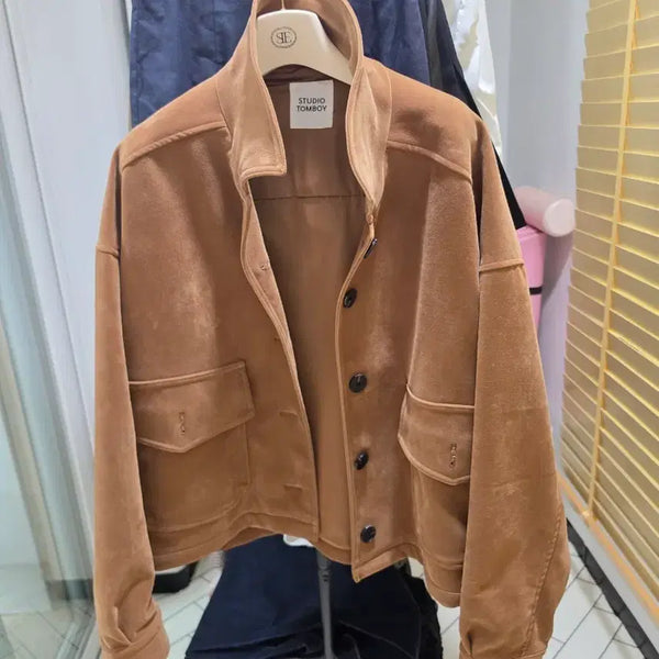 [BUNJANG] Studio Tomboy Suede Short Jacket / 스튜디오 톰보이 스웨이드 숏 자켓 오버핏