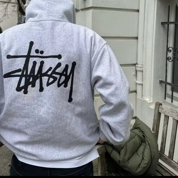 [BUNJANG] Stussy Basic Hoodie Ash Heather / 스투시 베이직 후드 애쉬 헤더/ 새 상품