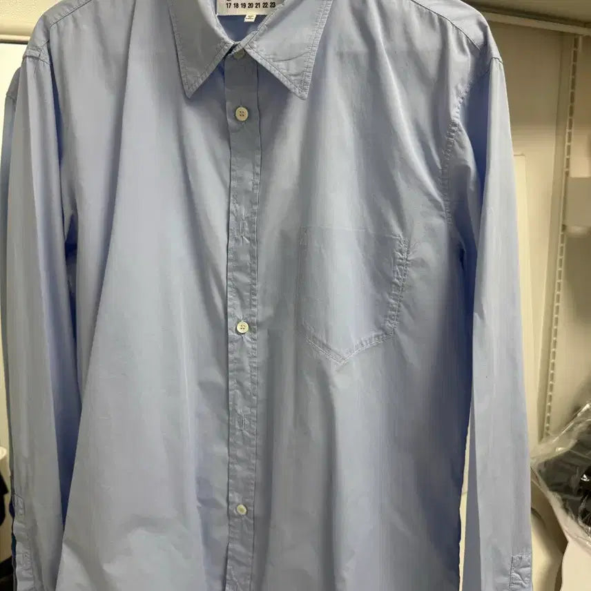 [BUNJANG] Maison Margiela Stitch Blue Shirt / 마르지엘라 스티치 블루 셔츠